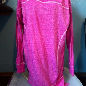 Vibrant Pink Long Sleeve Sporty Top